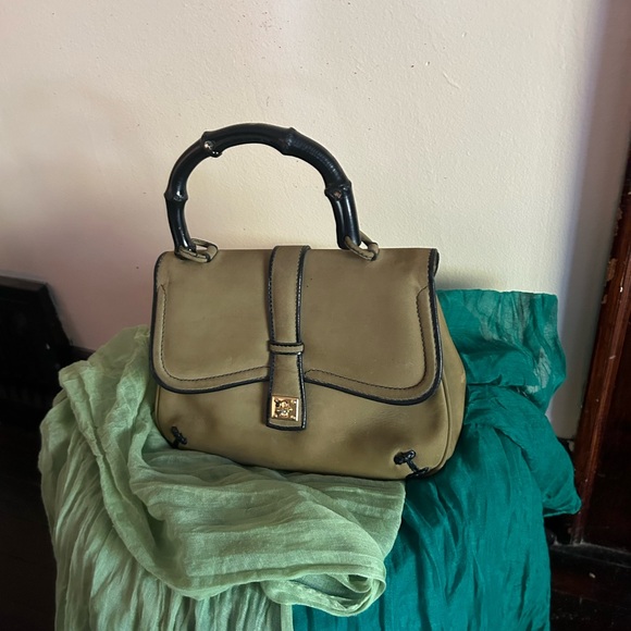 Suede wrist bag army green - Picture 2 of 2